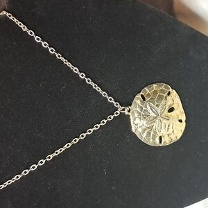 1980's Goldtone Sand Dollar Necklace